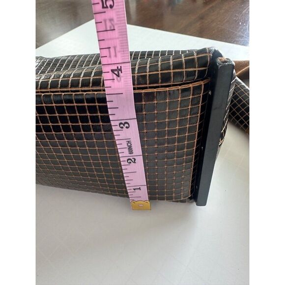 Daniella Lehavi Brown Leather Rectangle Shoulder Bag with Suede Strap - Picture 15 of 15